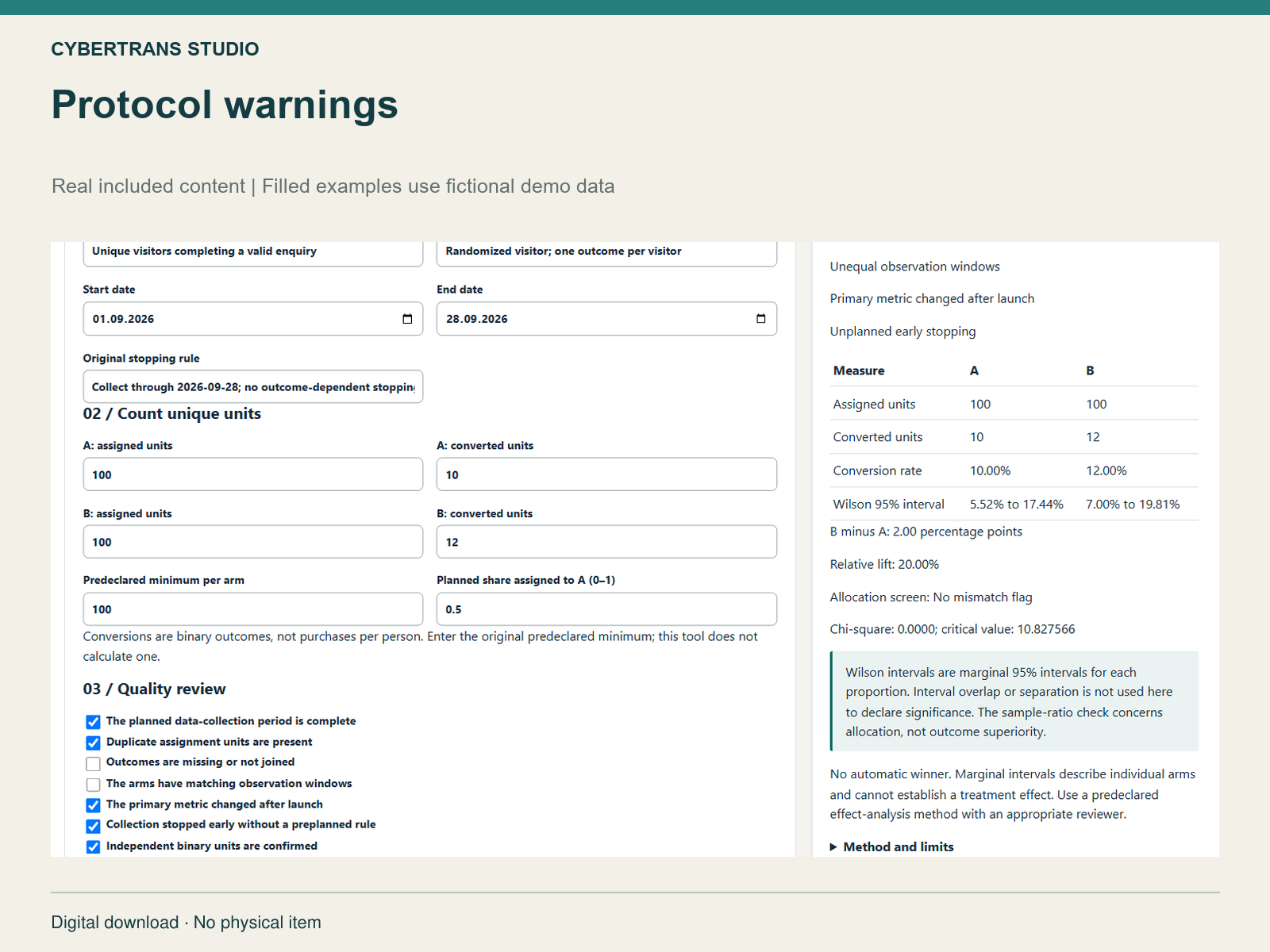 Protocol warnings