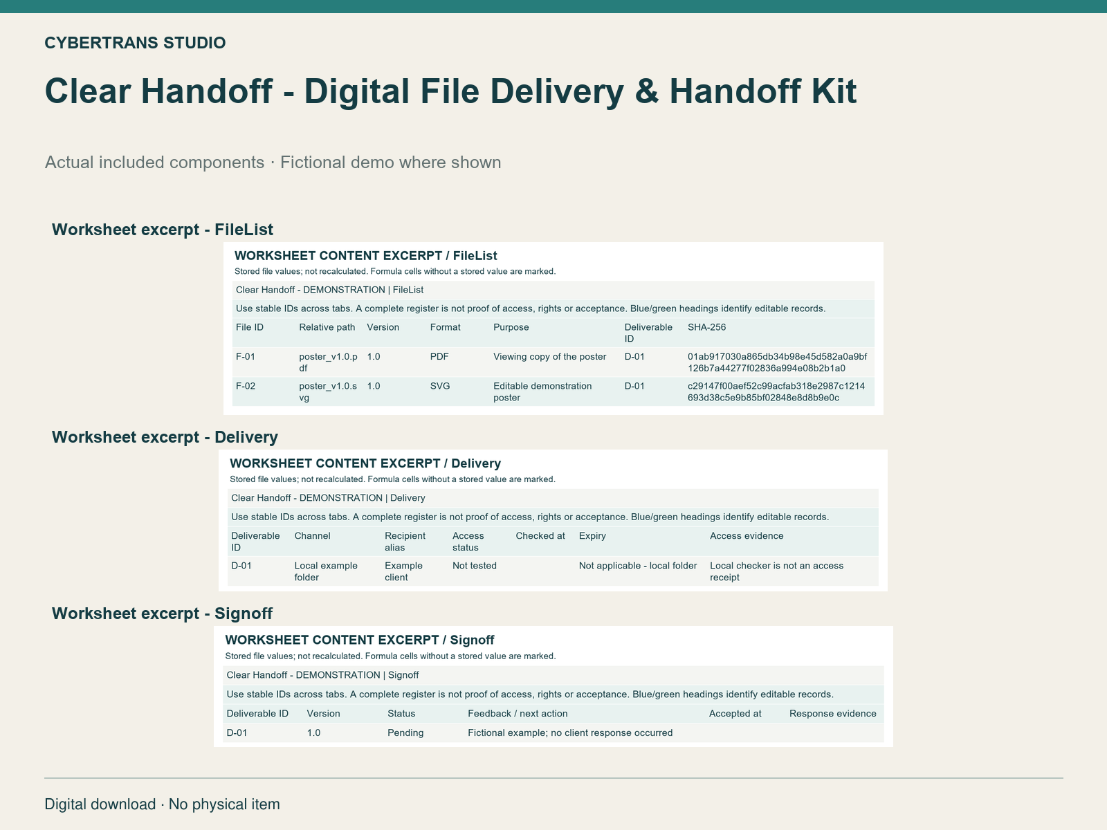 Clear Handoff — Digital File Delivery & Handoff Kit