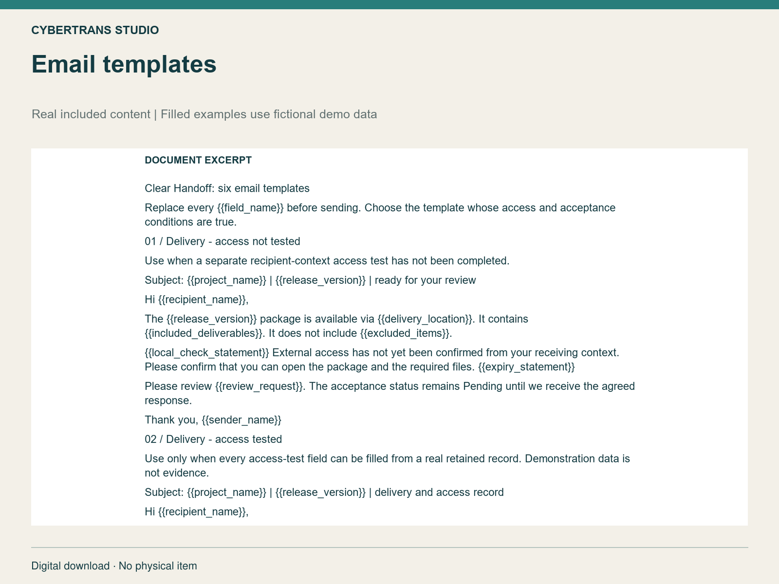 Email templates
