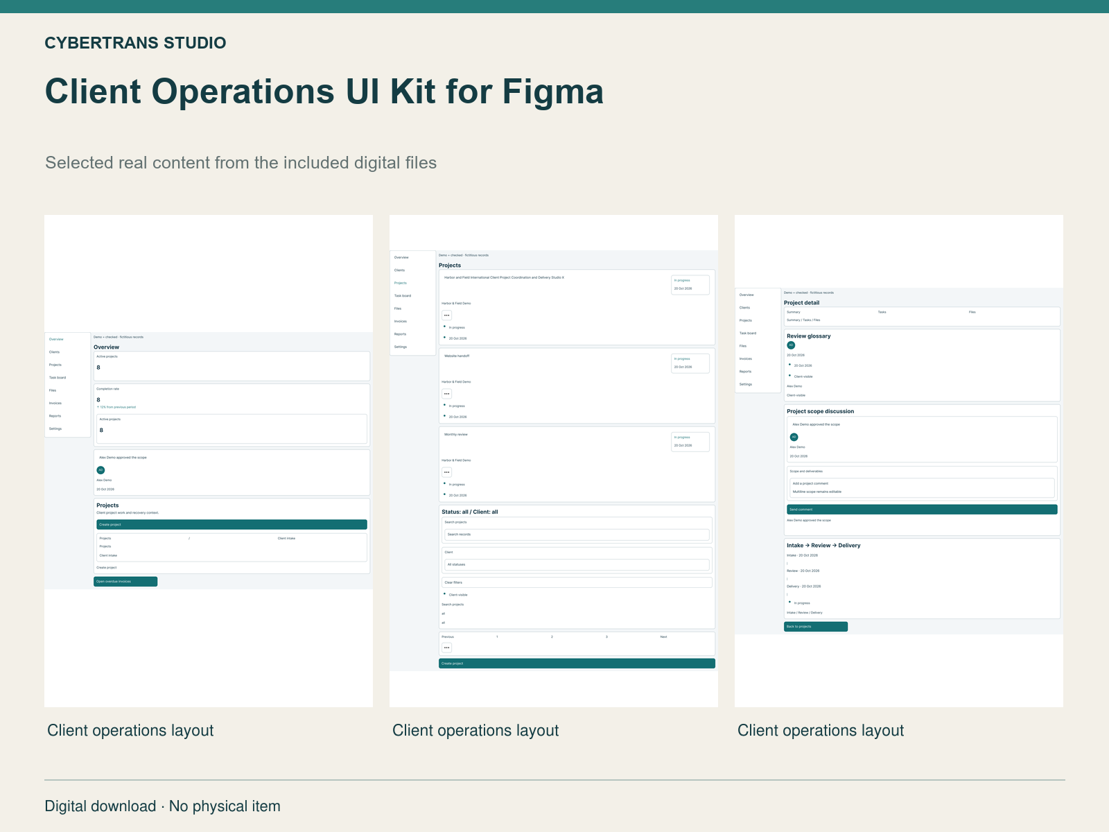 Client Operations UI Kit for Figma