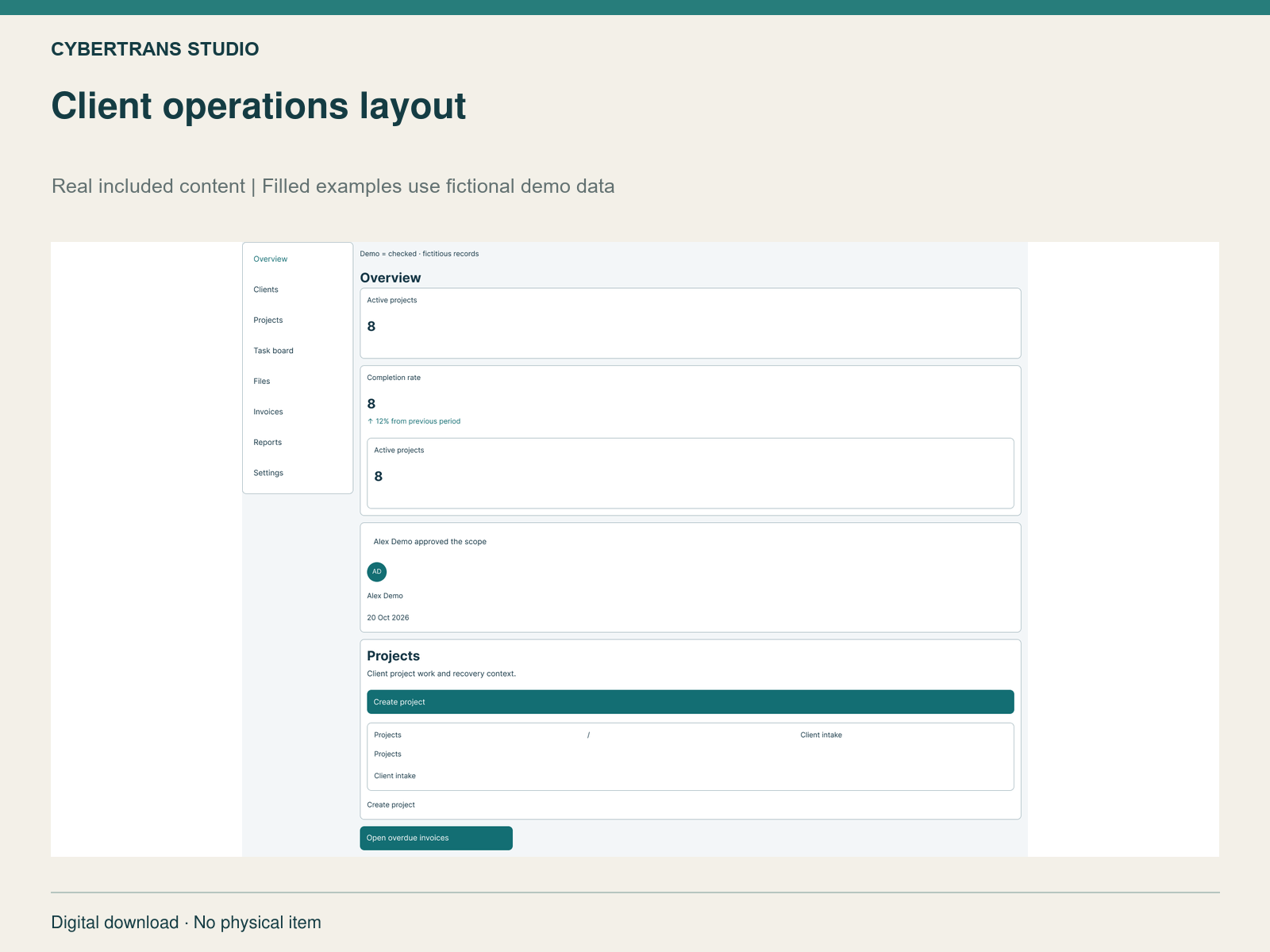 Client operations layout