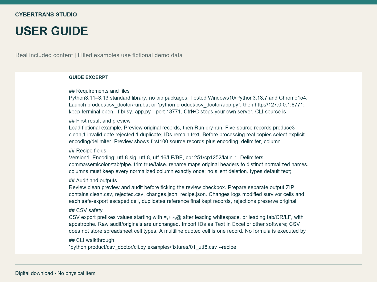 USER GUIDE