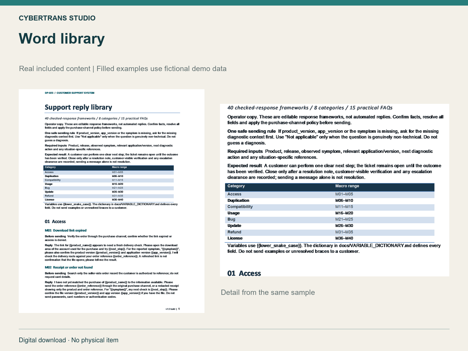 Word library