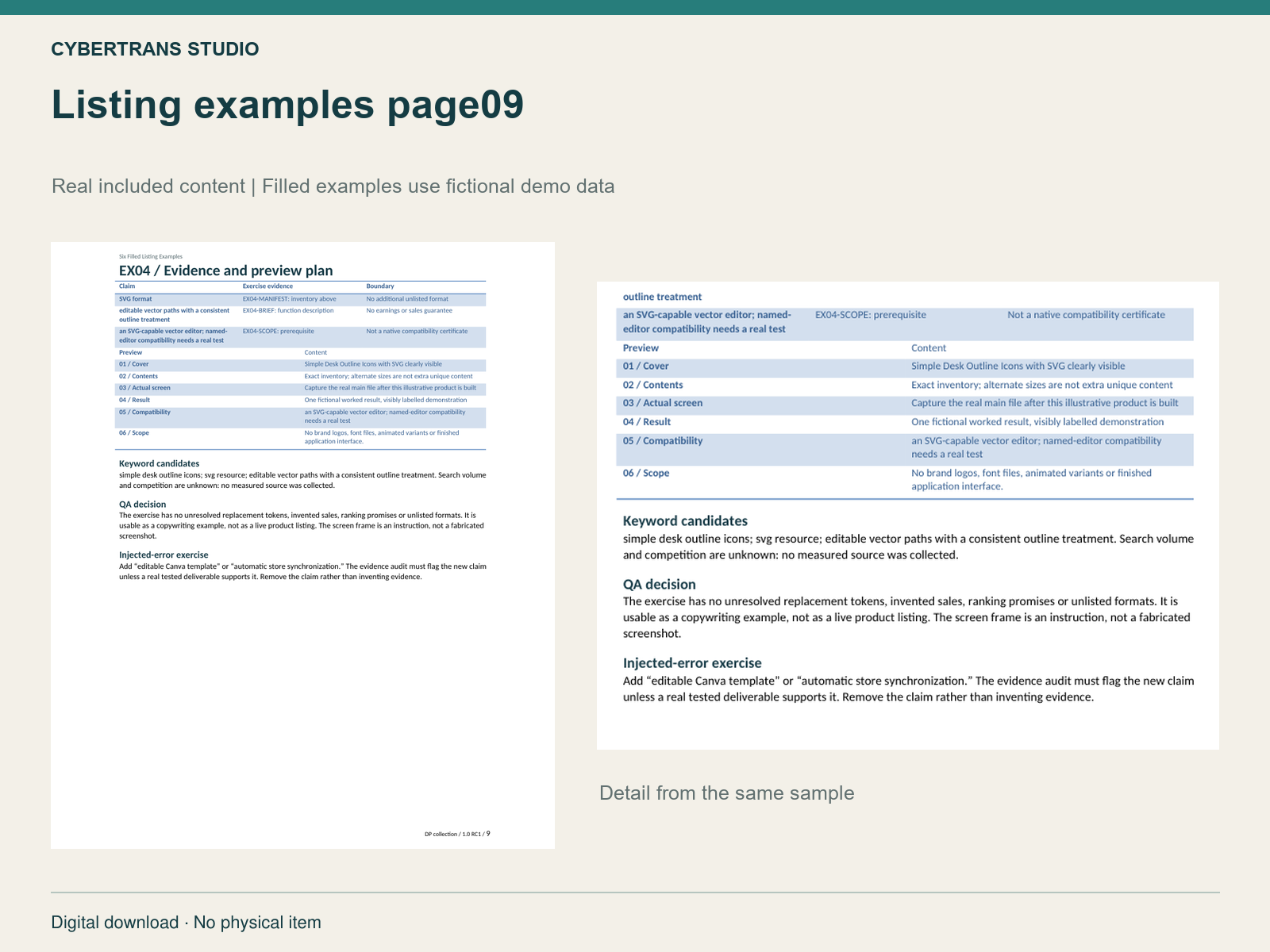 Listing examples page09