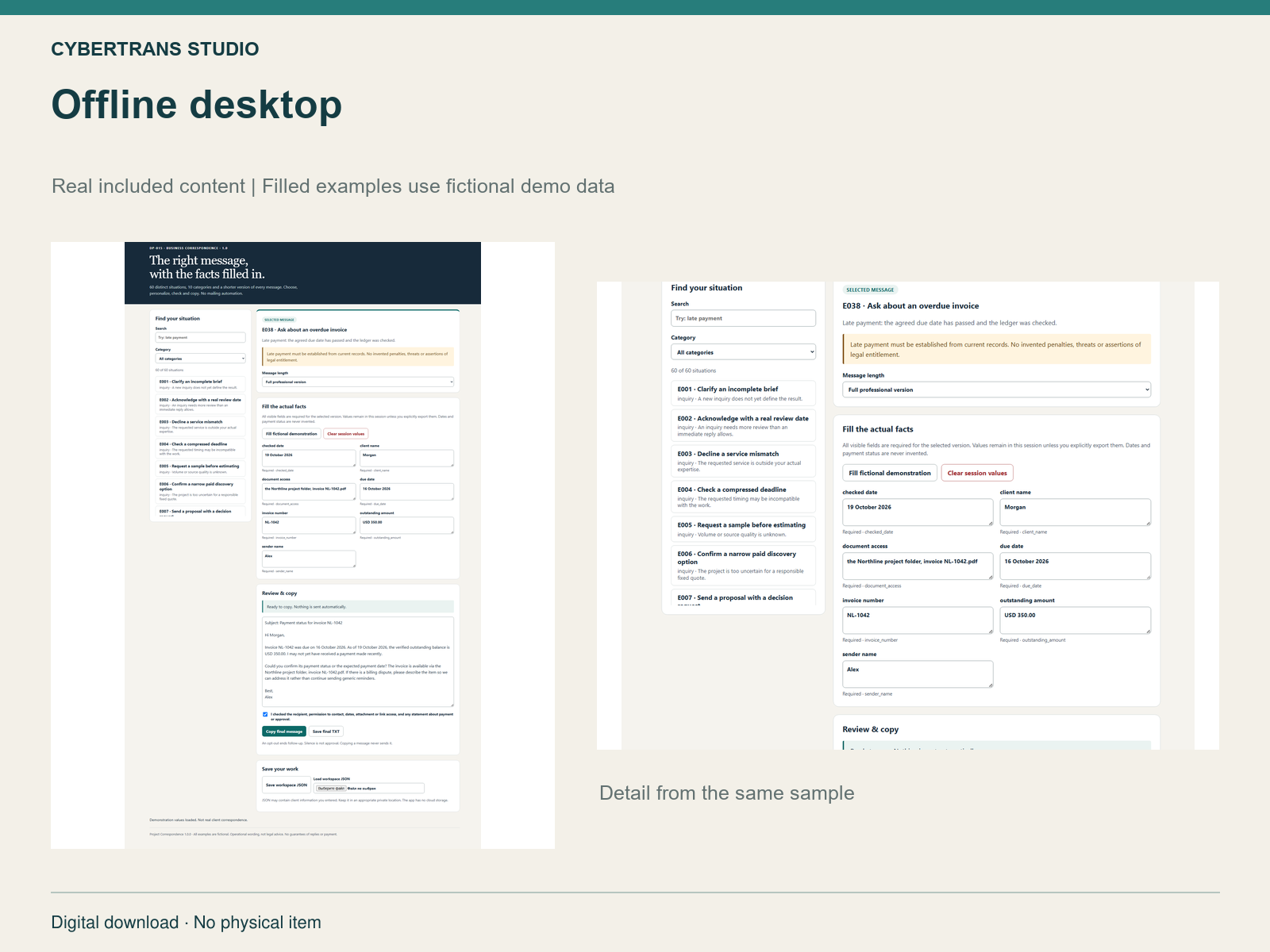 Offline desktop