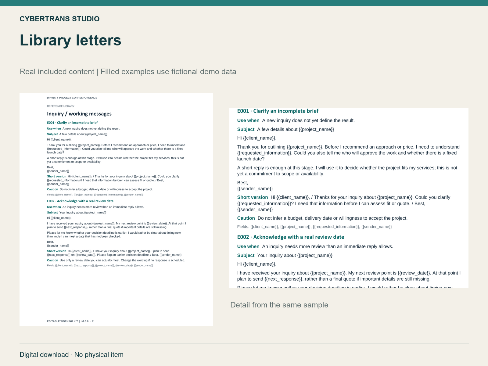 Library letters
