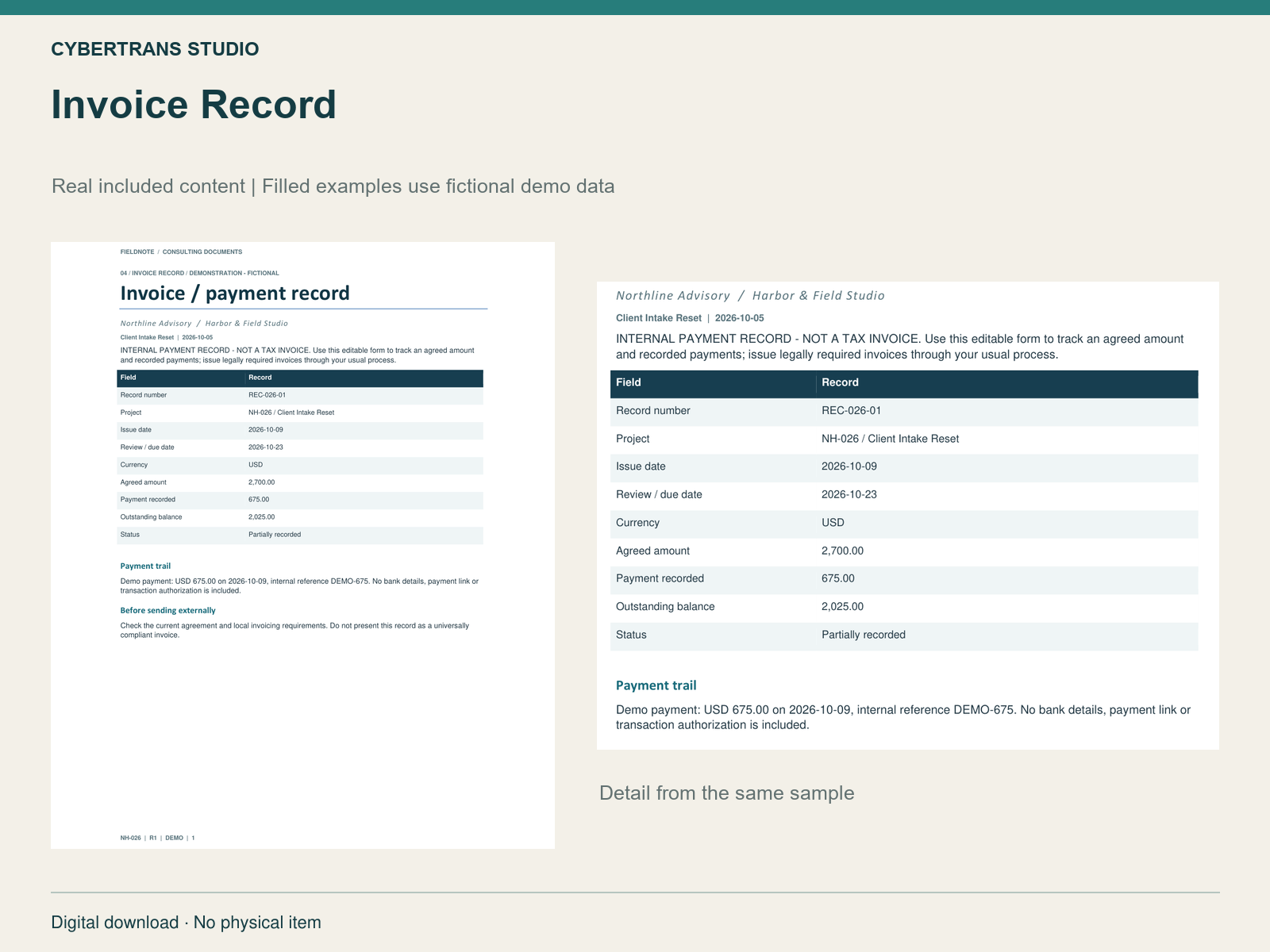 Invoice Record