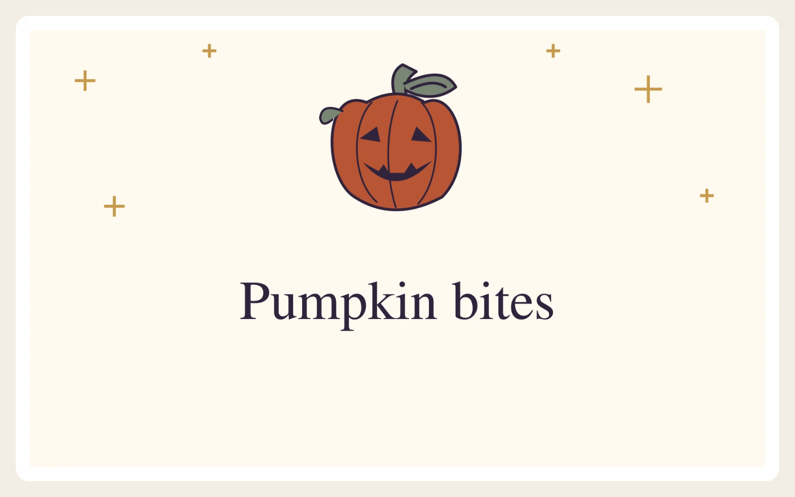 Pumpkin bites food tent face from the actual decor pack.
