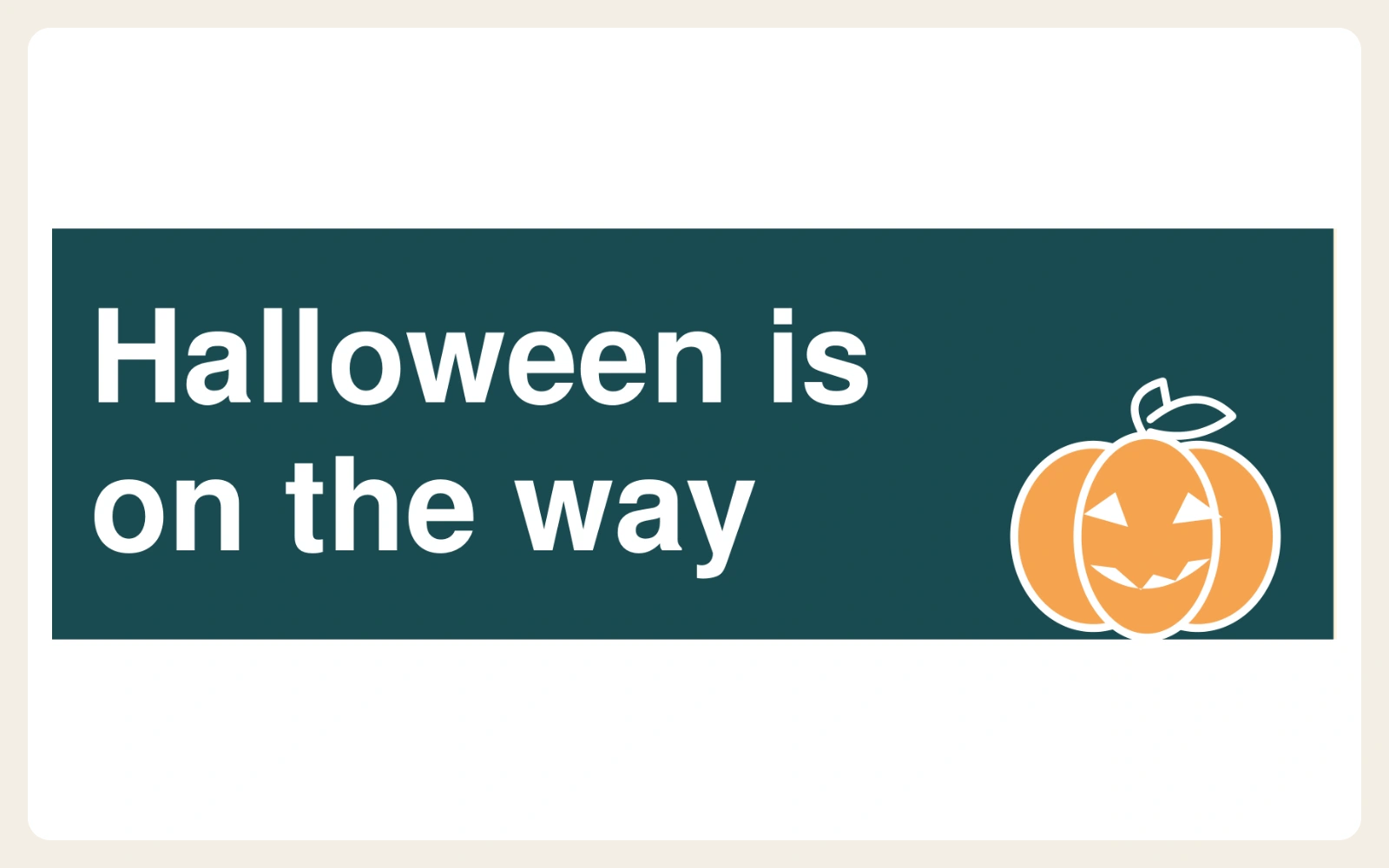 Headline and pumpkin in the October Shoplight editable social layout.