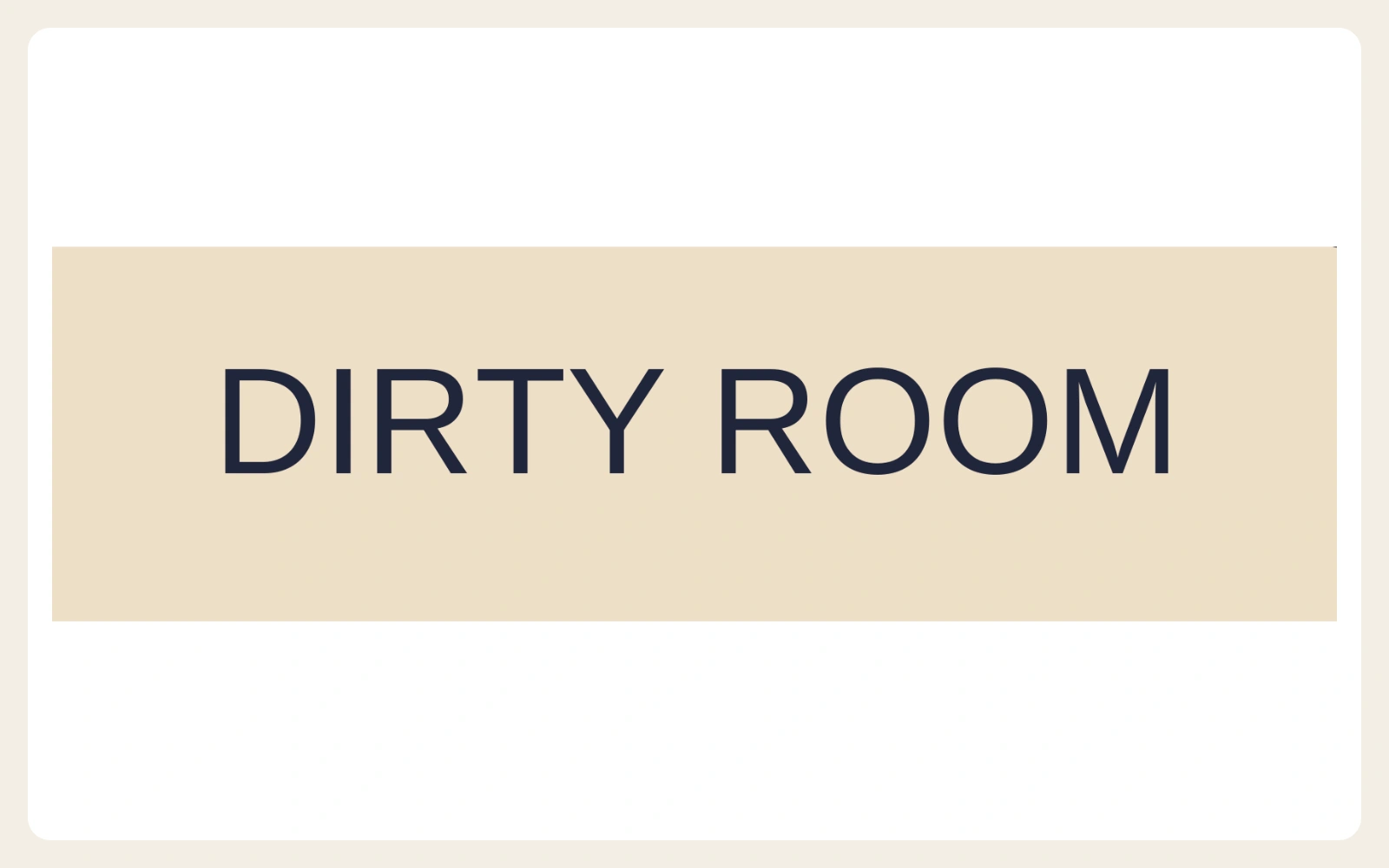 DIRTY ROOM anagram prompt from the player questions.