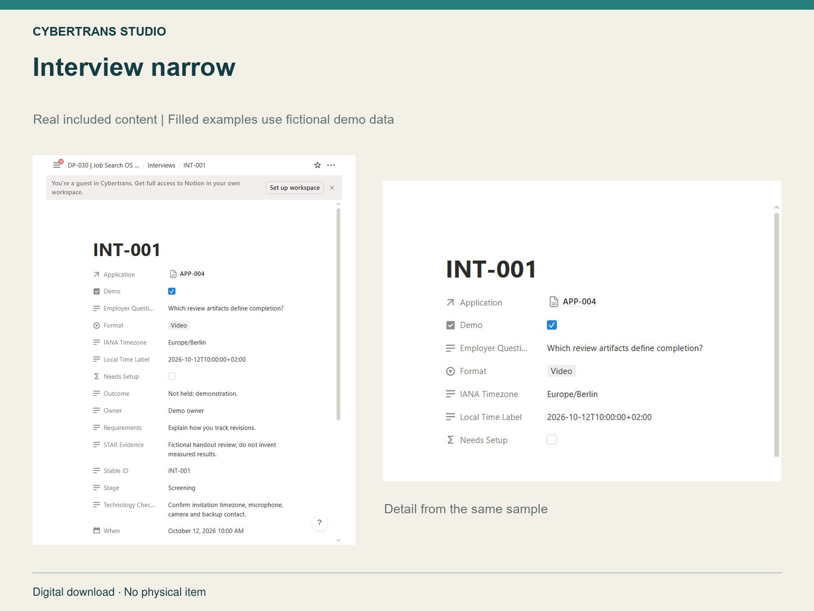 Interview narrow