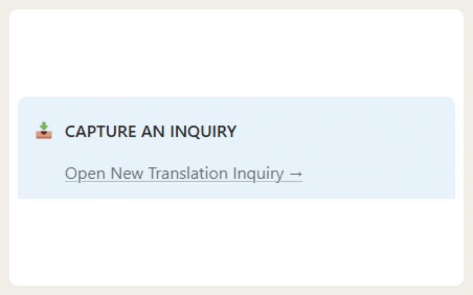 Translation Workspace Standard demo, enlarged workspace detail.