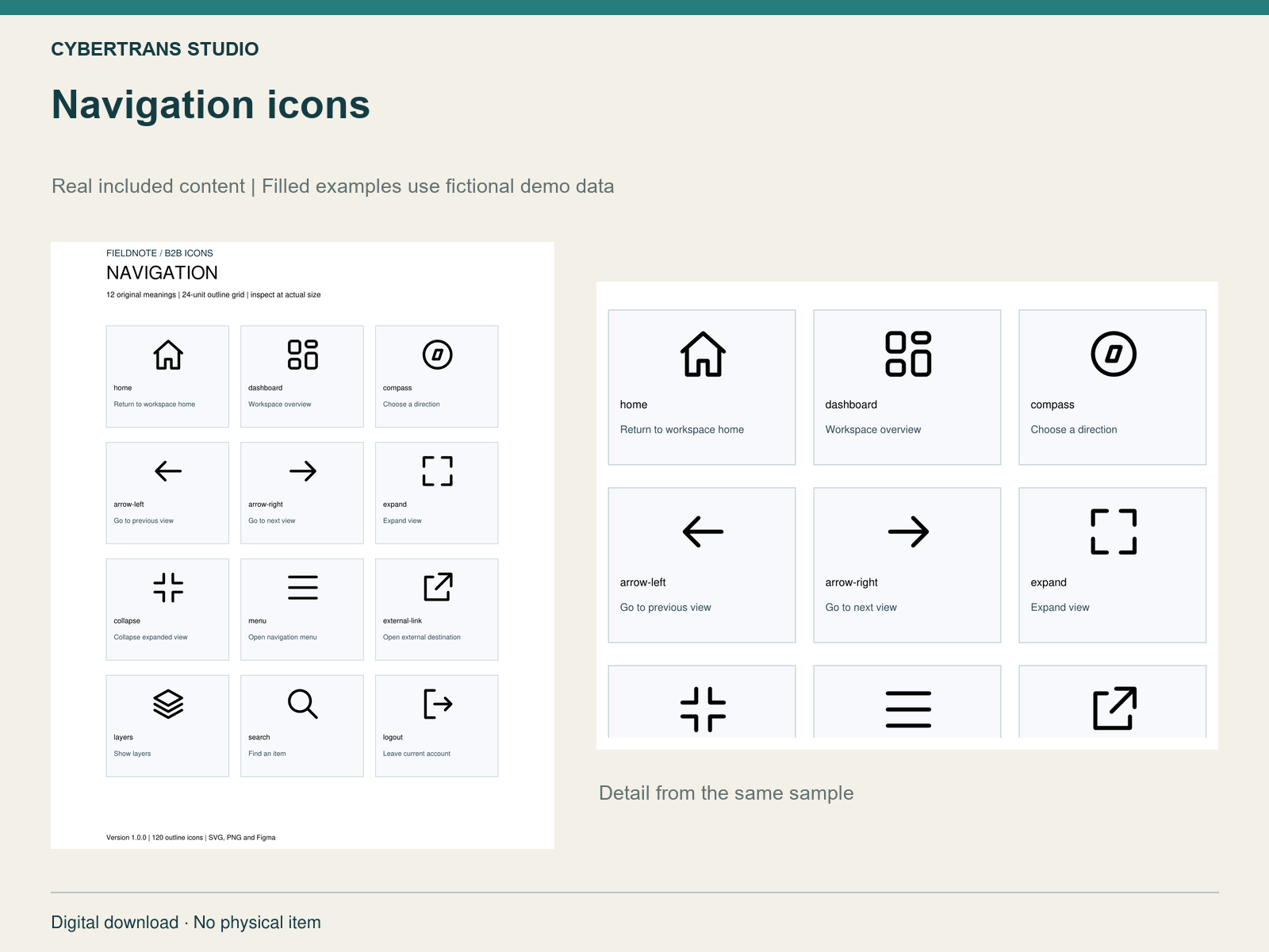 Navigation icons