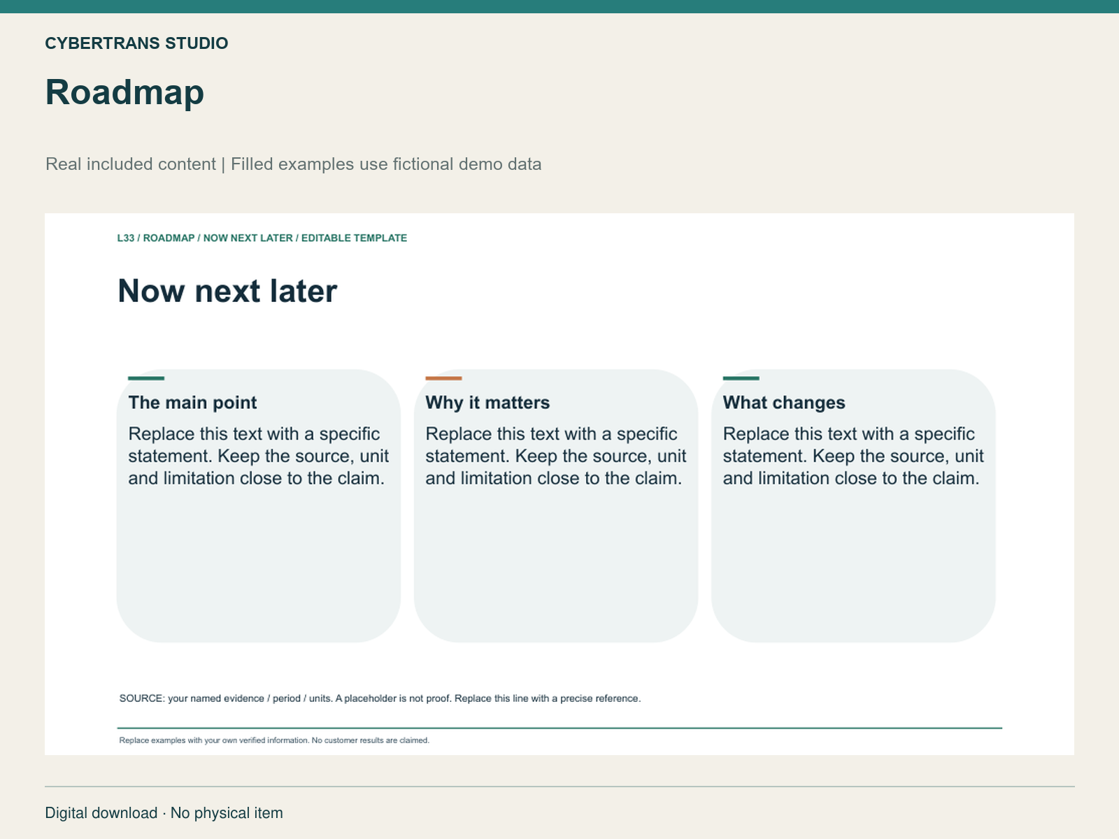 Roadmap