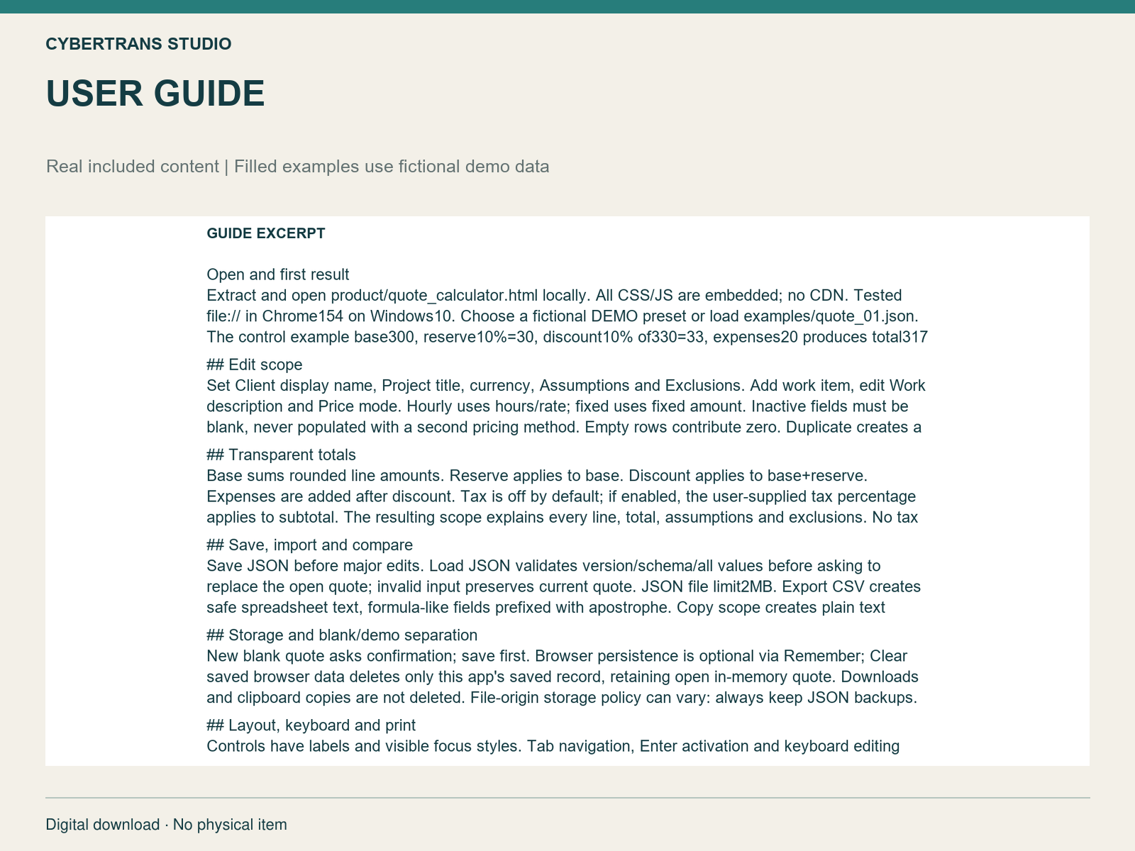 USER GUIDE