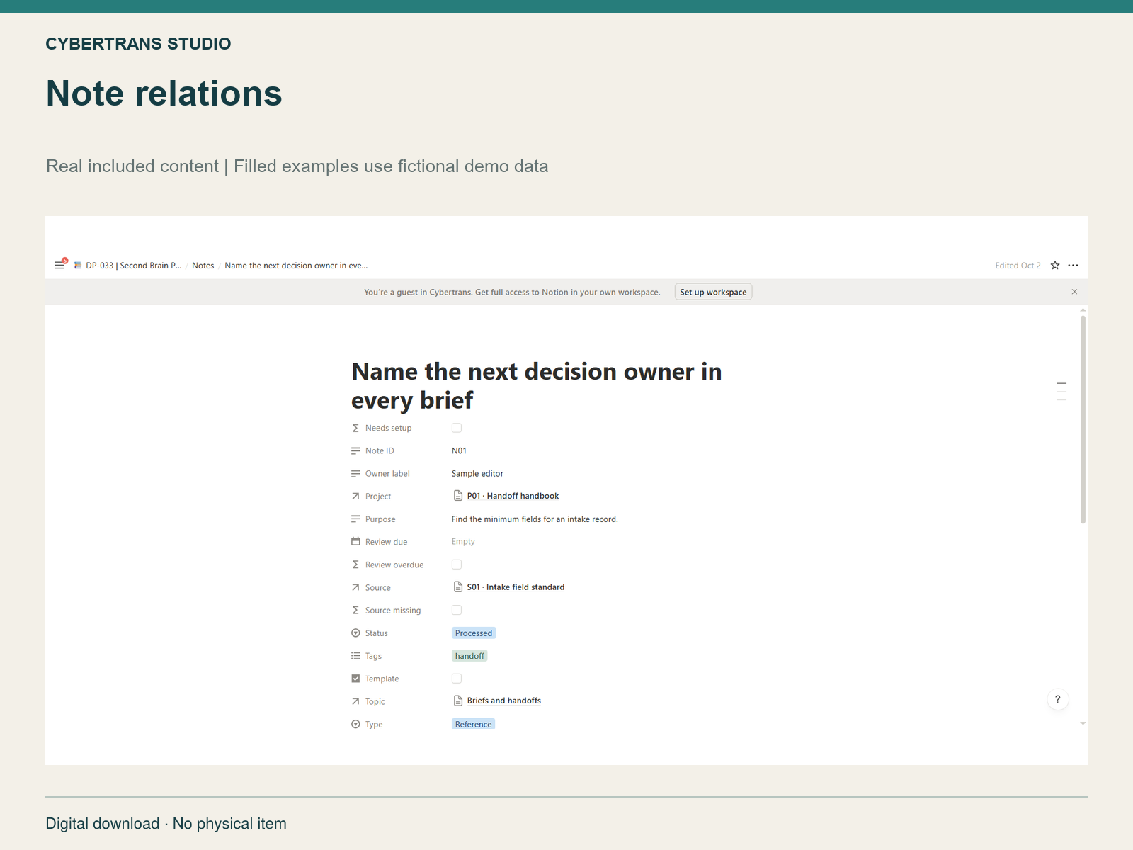 Note relations