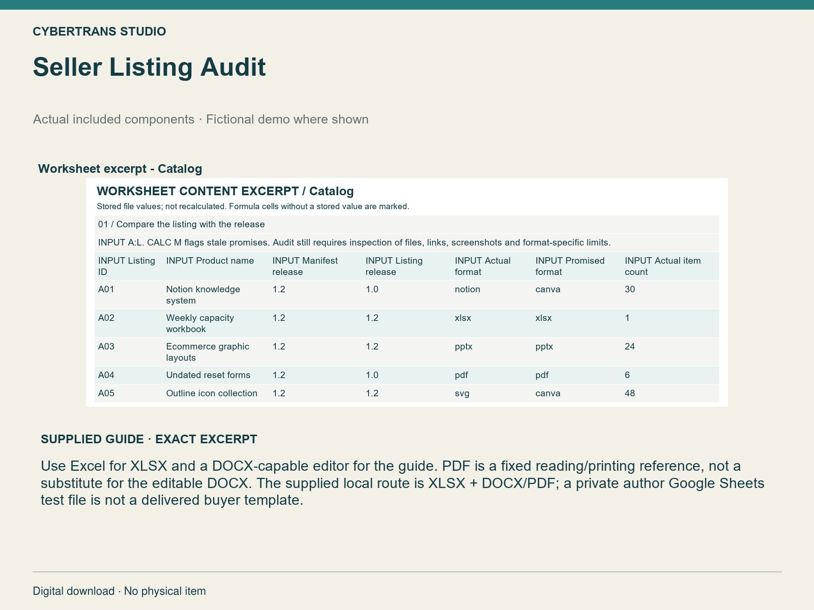 Seller Listing Audit