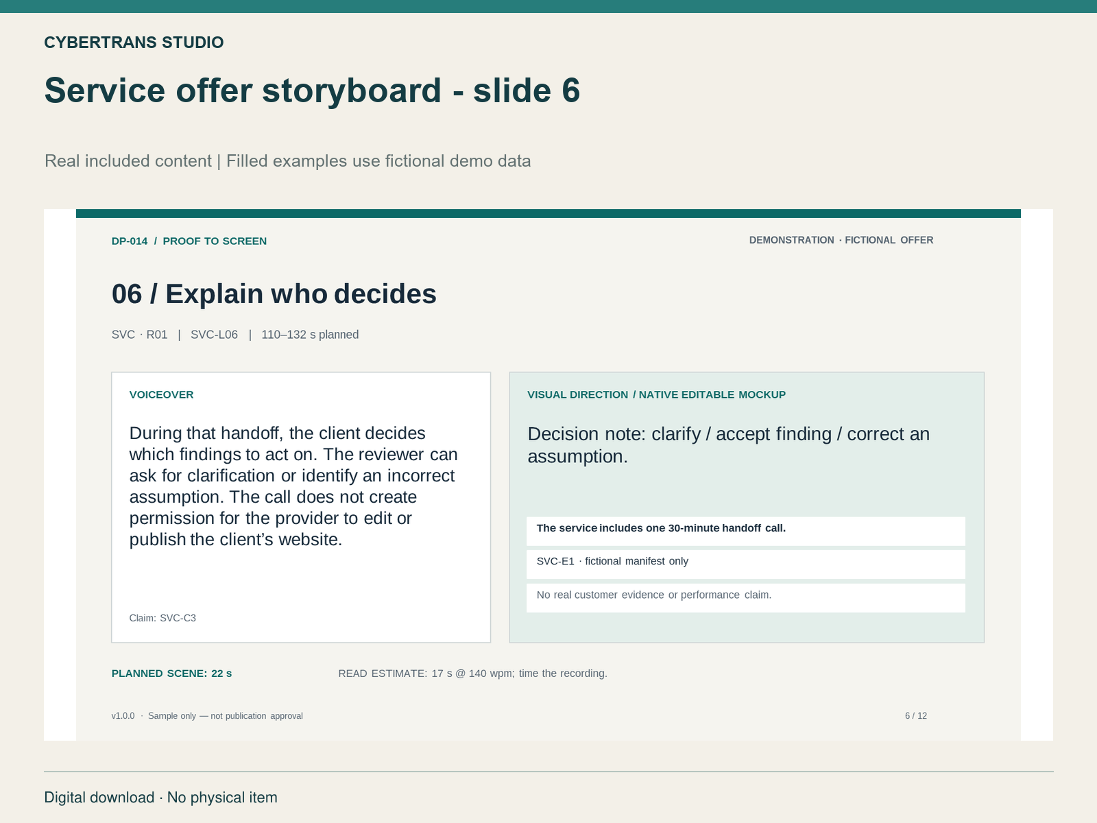 Service offer storyboard - slide 6