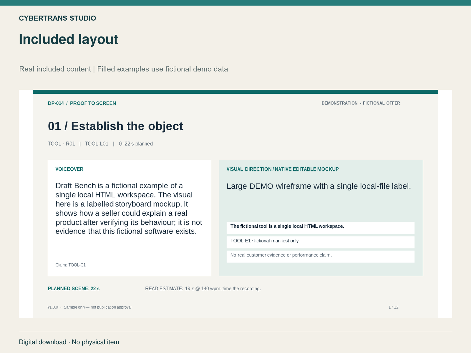 Included layout